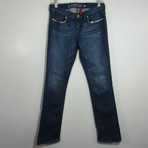 Guess Woman's Straight Leg Dark Wash Jeans